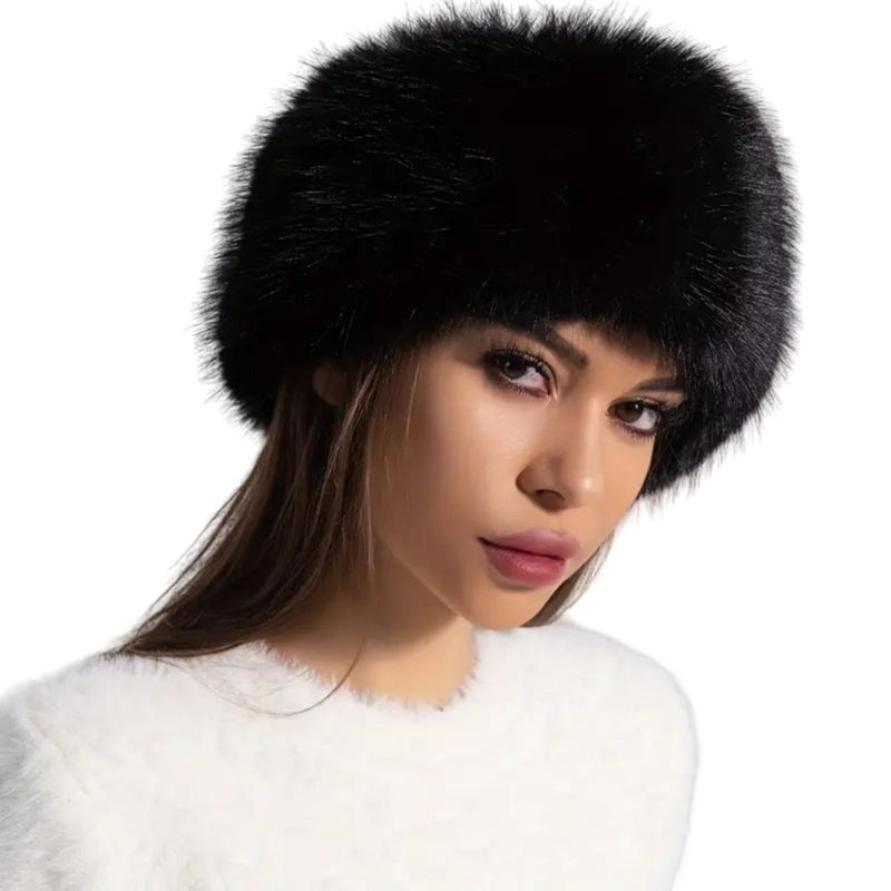 Fur Thickened Hat Without Top for Women